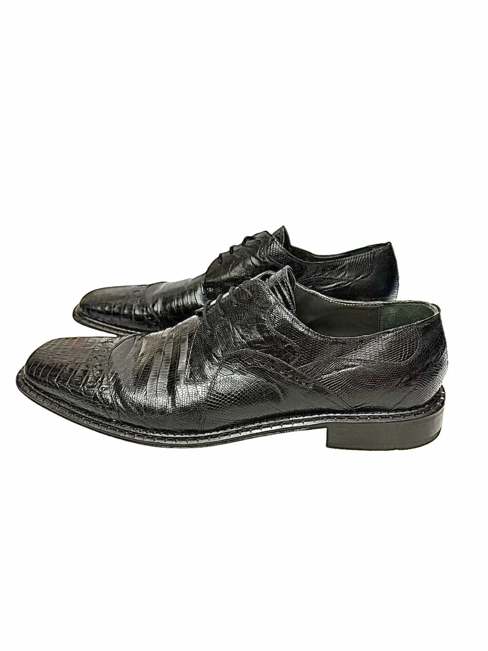 David Eden Exotic Black Crocodile & Lizard Oxford Dress Shoes Men’s Size 13